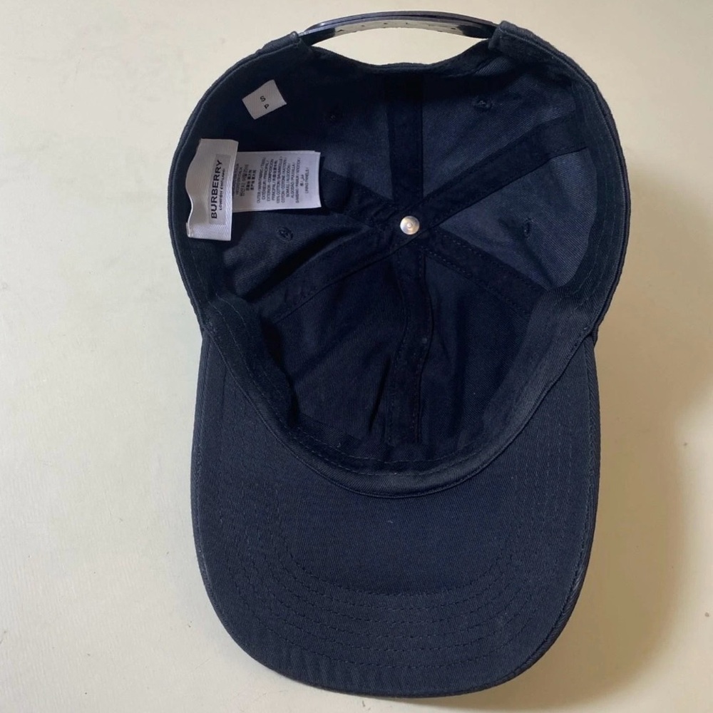 BURBERRY Authentic London England Logo Cap Hat Black Size Small + COA - Picture 4 of 12